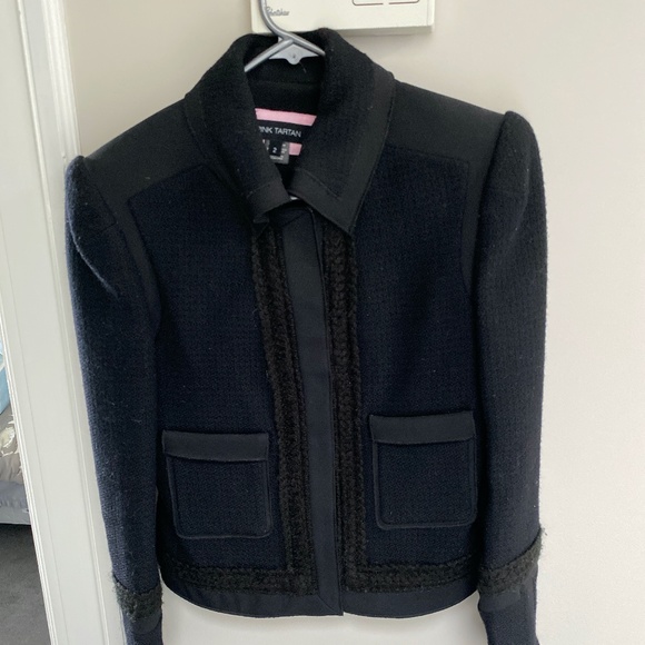 Pink Tartan tweed Chanel style Jacket - Picture 1 of 5